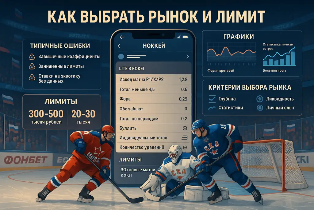 Как выбрать рынок и лимит - хоккей россии ставки