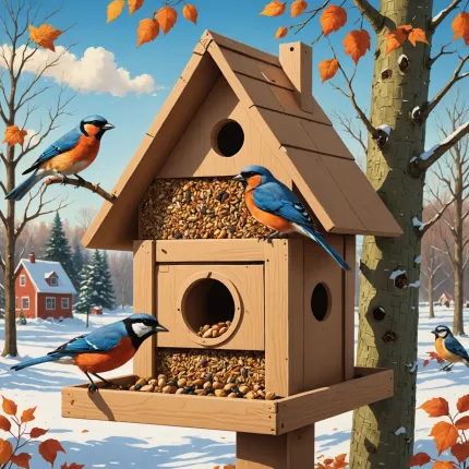 Кормушка из коробки — DIY для птиц: как сделать простой и полезный проект своими руками